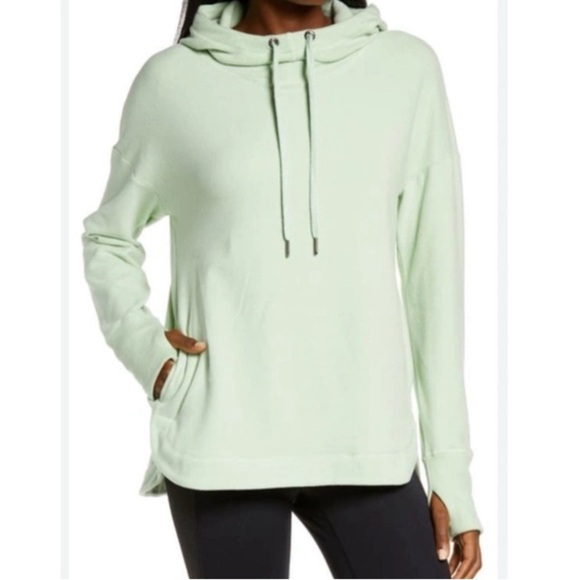 Sweaty Betty Escape Luxe Fleece Hoodie Mint Green - Picture 1 of 11